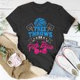 Tu Free Throws Or Pink Bows Gender Reveal Costume Family Unisex T-Shirt Unique Gifts