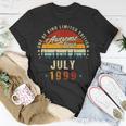 Vintage 23Th Birthday Awesome Since July 1999 Epic Legend Unisex T-Shirt Funny Gifts