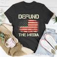 Vintage American Flag Defund The Media Unisex T-Shirt Unique Gifts