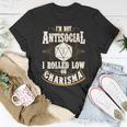 Vintage Im Not Antisocial I Rolled Low On Charisma Tshirt Unisex T-Shirt Unique Gifts