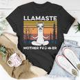 Yoga Llamaste Mother Fvcker Retro Vintage Mans T-shirt Personalized Gifts