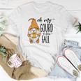 Fall Oh My Gourd I Love Fall Gnomes Men Women T-shirt Graphic Print Casual Unisex Tee