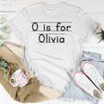 Back To School O Is For Olivia First Day Of School Kids Unisex T-Shirt Unique Gifts