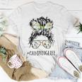 Camping Life Mom Messy Bun Mom Camping Life T-shirt Personalized Gifts