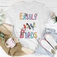 Easily Distracted By Birds Gift Funny Bird Gift Unisex T-Shirt Unique Gifts