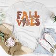 Fall Vibe Vintage Groovy Fall Season Retro Leopard T-shirt Personalized Gifts