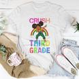 Kids Im Ready To Crush 3Rd Grade Dabbing Black Girl Rainbow Unisex T-Shirt Funny Gifts