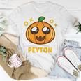 Kids Peyton Kids Pumpkin Halloween Unisex T-Shirt Funny Gifts