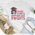 Messy Bun American Flag Pro Choice Star Stripes Equal Right V2 Unisex T-Shirt Funny Gifts
