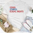 Messy Bun American Flag Pro Choice Star Stripes Equal Right V3 Unisex T-Shirt Funny Gifts