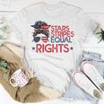 Messy Bun American Flag Pro Choice Star Stripes Equal Right V4 Unisex T-Shirt Funny Gifts