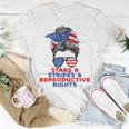 Messy Bun Us Flag Stars Stripes Reproductive Rights T-shirt Personalized Gifts