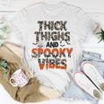 Thick Thighs And Spooky Vibes Leopard Halloween Costume Unisex T-Shirt Funny Gifts