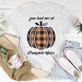 You Had Me At Pumpkin Spice Halloween Autumn Fall Cute Men Women T-shirt Graphic Print Casual Unisex Tee Personalized Gifts