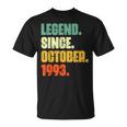 29 Years Old Legend Since October 1993 29Th Birthday V2 T-shirt