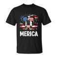 American Flag Merica Saint Bernard 4Th Of July Unisex T-Shirt