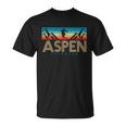 Aspen Colorado Ski Sunset Mountain Unisex T-Shirt
