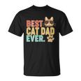 Best Cat Dad Ever Vintage Colors Tshirt Unisex T-Shirt