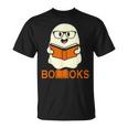 Booooks Ghost Boo Read Books Library Teacher Halloween Cute V3 T-shirt