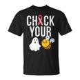 Check Your Boo Bees Breast Cancer Halloween Unisex T-Shirt