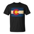 Denver Flag Grunge Colorado Unisex T-Shirt