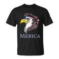 Eagle With A Mullet Merica 4Th Of July Usa American Flag Gift Unisex T-Shirt