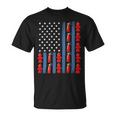Firefighter Us American Flag Firefighter 4Th Of July Patriotic Man Woman Unisex T-Shirt