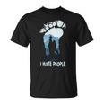 Funny Bigfoot I Hate People Tshirt Unisex T-Shirt