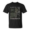 Lets Go Brandon Gun American Flag Patriots Lets Go Brandon T-shirt