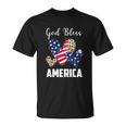 God Bless America Leopard Christian 4Th Of July Unisex T-Shirt