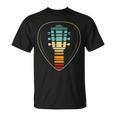 Guitar Pick Guitarist Acoustic Guitar Player Musician Retro T-shirt