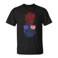 Hawaiian Pineapple American 4Th Of July Unisex T-Shirt