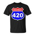 Highway 420 Sign Weed Tshirt Unisex T-Shirt