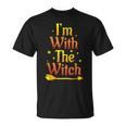Im With The Witch Halloween Couple Matching Costume Unisex T-Shirt