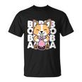 Kawaii Boba Cute Anime Dog Corgi Kawaii Tea Drjnk Dark Unisex T-Shirt