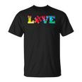 Love Puzzle Pieces Heart Autism Awareness Tie Dye Gifts Unisex T-Shirt