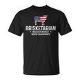 Mens Briketarian Bbq Grilling Chef State Map Funny Barbecue V2 Unisex T-Shirt