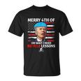 Merry 4Th Of July Biden Bike Bicycle Falls Off Anti Biden V4 Unisex T-Shirt