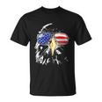 Patriotic Eagle Sunglasses Usa American Flag 4Th Of July Gift Unisex T-Shirt