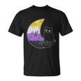 Pride Month Nonbinary Moon Space Cat Lgbt Unisex T-Shirt