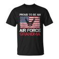 Proud Air Force Grandma Funny American Flag V2 Unisex T-Shirt
