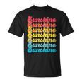 Retro Vintage Sunshine Sun Text Tshirt Unisex T-Shirt