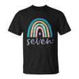 Seven Year Old Rainbow Birthday Gifts For Girls 7Th Bday Unisex T-Shirt