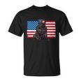 Staffordshire Bull Terrier Dog American Flag Staffie Mom Dad Unisex T-Shirt