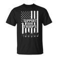 Support Our Troops Distressed American Flag Unisex T-Shirt