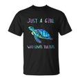 Turtle Watercolor Sea Ocean Just A Girl Who Loves Turtles Tshirt Unisex T-Shirt