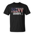 United States Vintage Navy With American Flag Grandpa Gift Great Gift Unisex T-Shirt