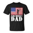 Usa American Distressed Flag Archery Dad Men Gift For Him Gift Unisex T-Shirt