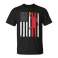 Vintage American Flag American Basketball League Basketball Player Unisex T-Shirt