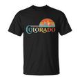 Vintage Colorado Retro Colors Sun Mountains Unisex T-Shirt